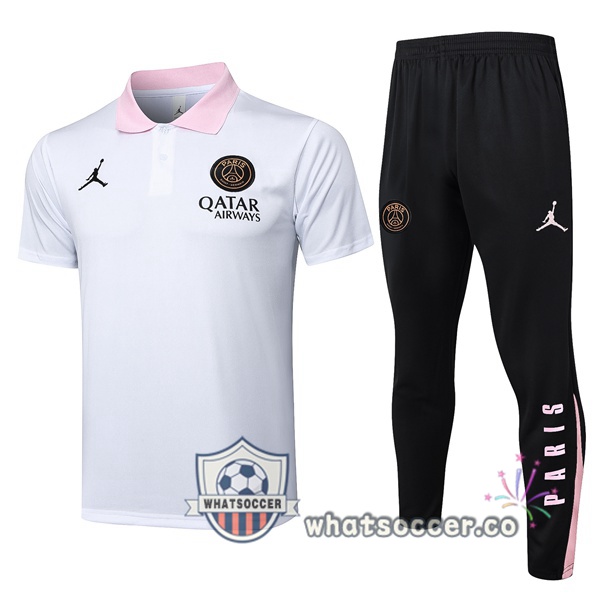 Training Polo Jordan Paris PSG + Pants White 2025-2026