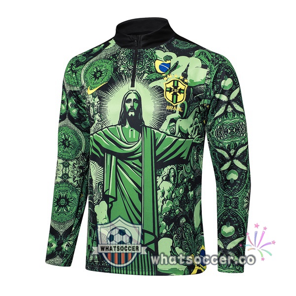Soccer Sweater Brazil Green Black 2025-2026