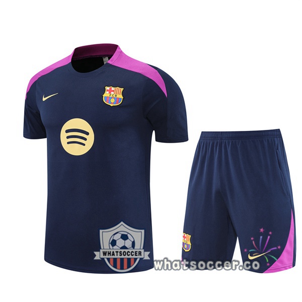 FC Barcelona Training T-Shirts + Shorts Blue Royal 2025-2026