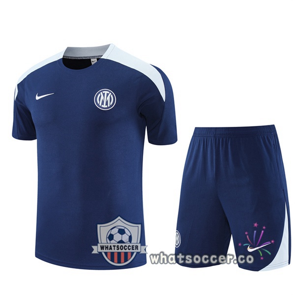 Inter Milan Training T-Shirts + Shorts Blue Royal 2025-2026