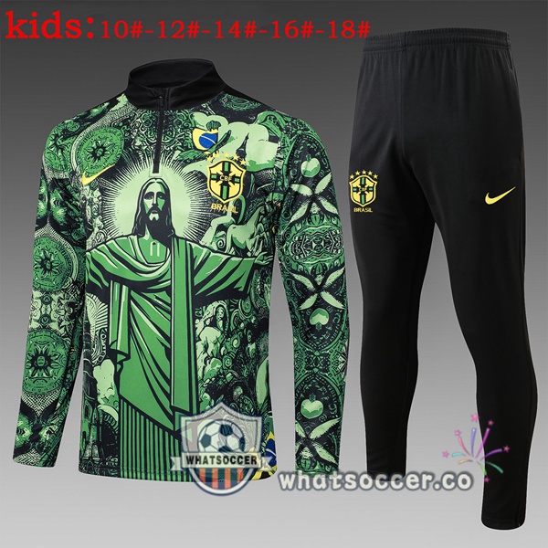Tracksuit Brazil Kids Green 2025-2026