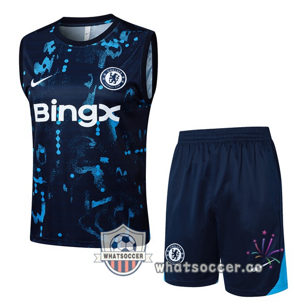 FC Chelsea Soccer Vest + Shorts Blue Royal 2025-2026