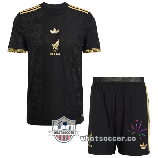 Mexico Kids Soccer Jerseys Black Yellow 2025-2026