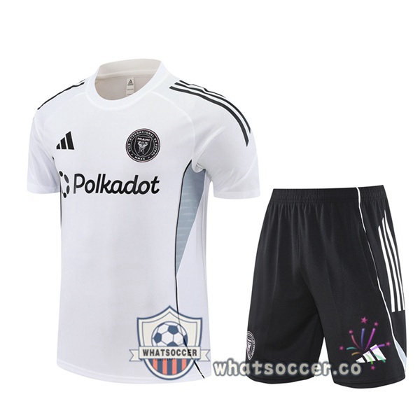 Inter Miami CF Training T-Shirts + Shorts White 2025-2026