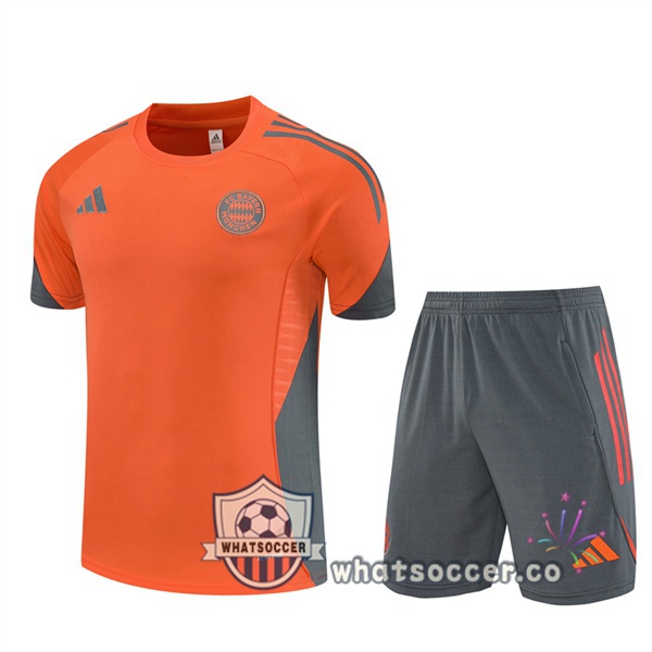 Bayern Munich Training T-Shirts + Shorts Orange 2025-2026