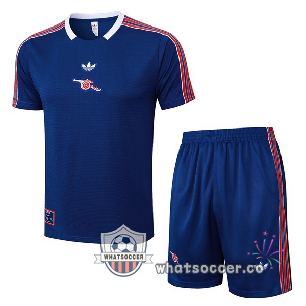Arsenal Training T-Shirts + Shorts Blue 2025-2026