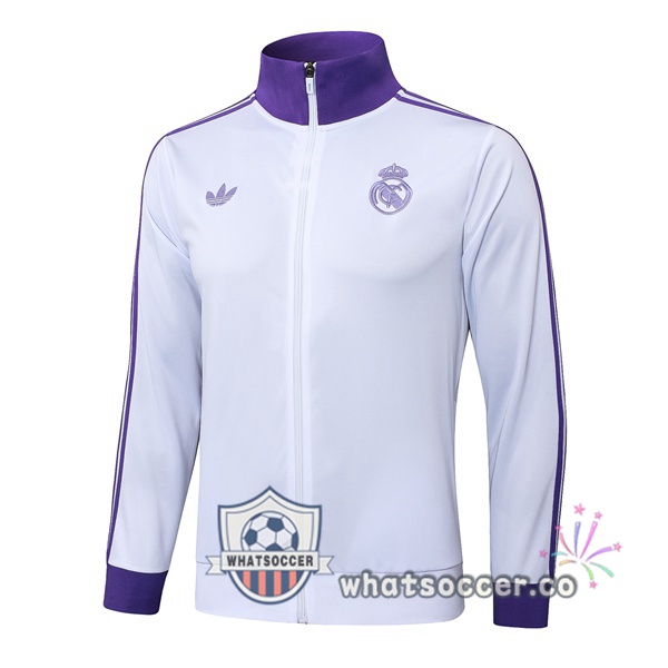 Soccer Jacket Real Madrid Purple White 2025-2026