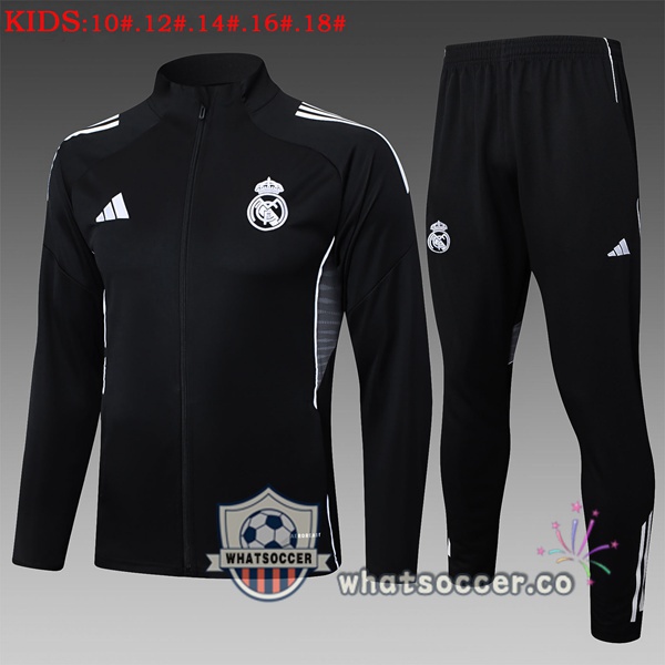 Training Jacket Real Madrid Kids Black 2025-2026