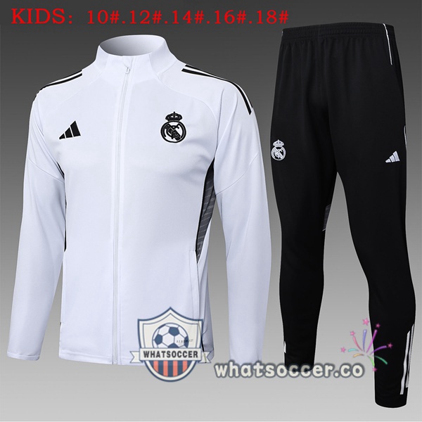 Training Jacket Real Madrid Kids White 2025-2026