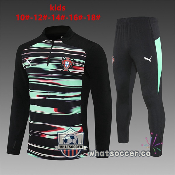 Tracksuit Portugal Kids Black Green 2025-2026