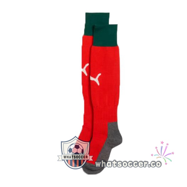 Portugal Home Soccer Socks Red 2025-2026