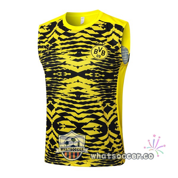 Dortmund BVB Soccer Vest Yellow Black 2025-2026
