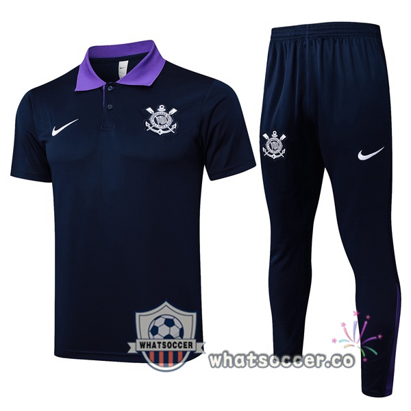 Training Polo Corinthians + Pants Blue Royal 2025-2026