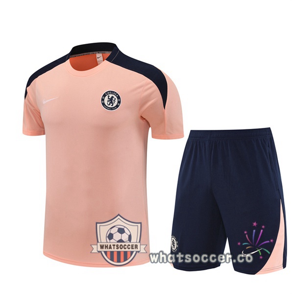 FC Chelsea Training T-Shirts + Shorts Rose 2025-2026