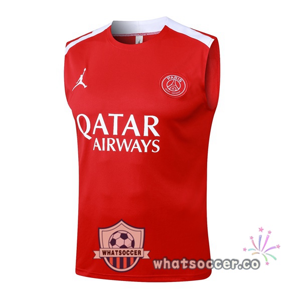 Jordan Paris PSG Soccer Vest Red 2025-2026