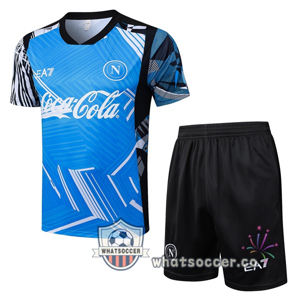 SSC Napoli Training T-Shirts + Shorts Blue 2025-2026