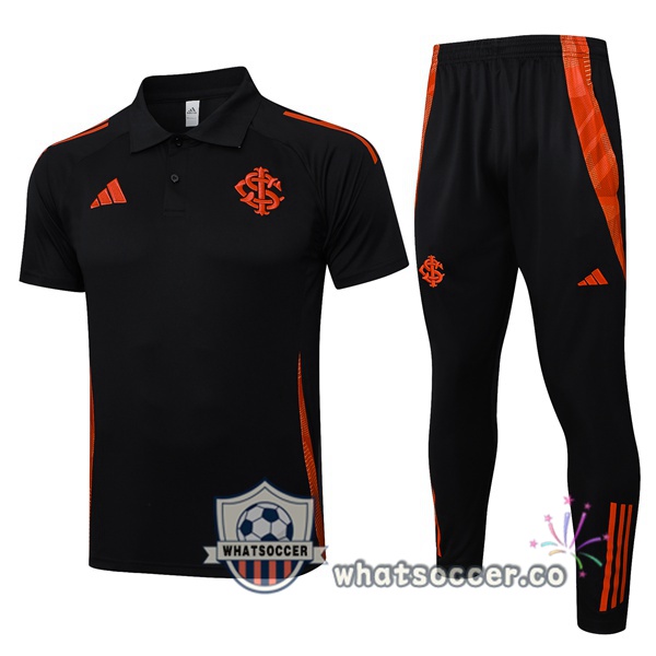 Training Polo SC Internacional + Pants Black 2025-2026