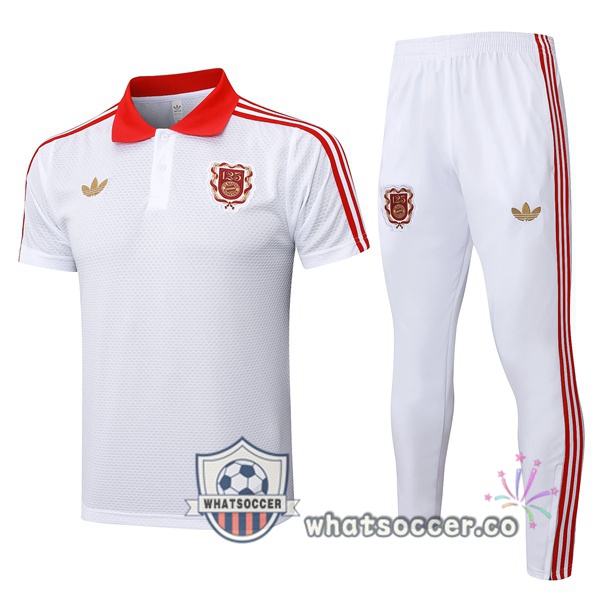 Training Polo Bayern Munich + Pants White 2025-2026