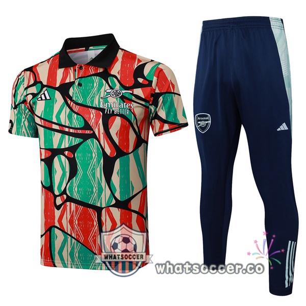 Training Polo Arsenal + Pants Red Green 2025-2026