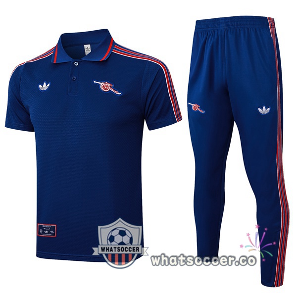 Training Polo Arsenal + Pants Blue Royal 2025-2026