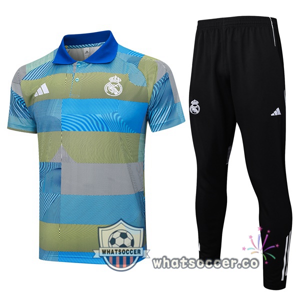 Training Polo Real Madrid + Pants Blue 2025-2026