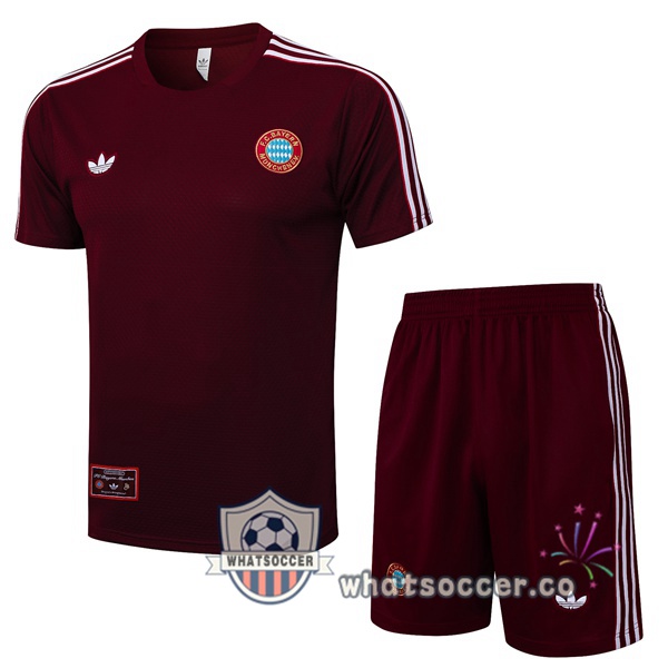 Bayern Munich Training T-Shirts + Shorts Red 2025-2026