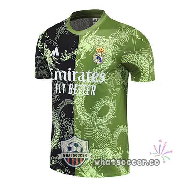 Real Madrid Training T-Shirts Black Green 2025-2026