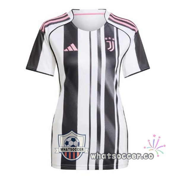 Juventus Women Home Soccer Jerseys Black White 2025-2026