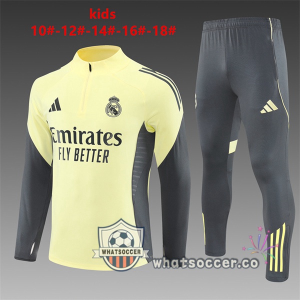 Tracksuit Real Madrid Kids Yellow 2025-2026