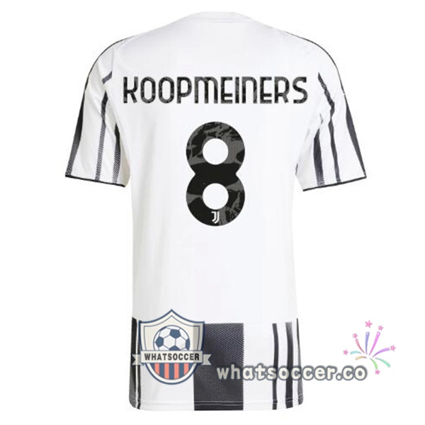 Juventus (KOOPMEINERS 8) Home Soccer Jerseys Black White 2025-2026