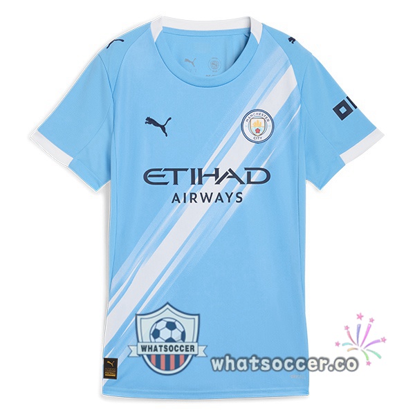 Manchester City Women Home Soccer Jerseys Blue 2025-2026