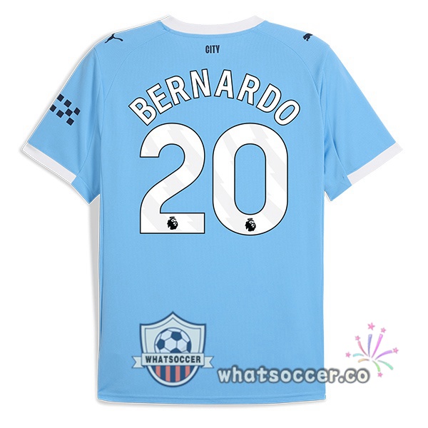 Manchester City (Bernardo Silva 20) Home Soccer Jerseys Blue 2025-2026