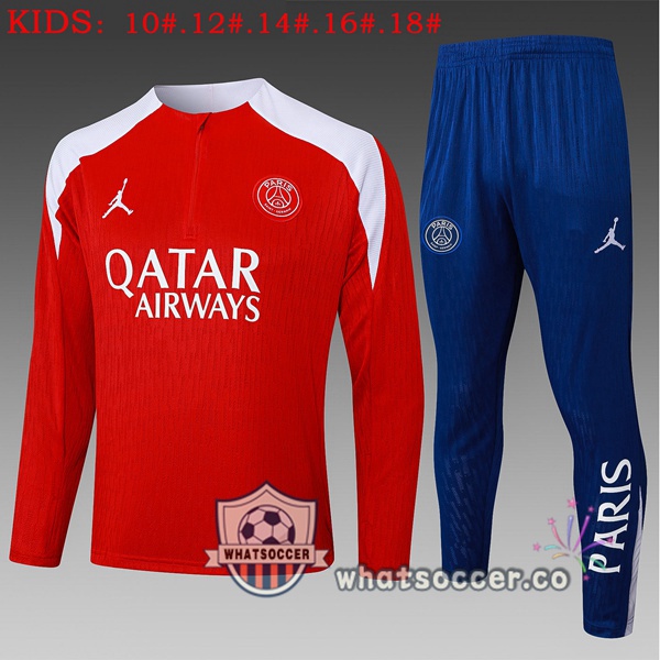 Tracksuit Paris PSG Kids Red 2025-2026