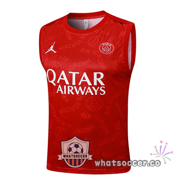 Jordan Paris PSG Soccer Vest Red 2025-2026