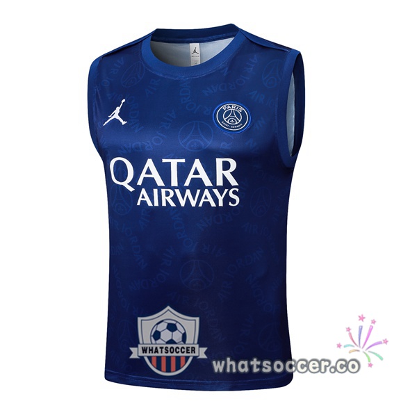 Jordan Paris PSG Soccer Vest Blue Royal 2025-2026