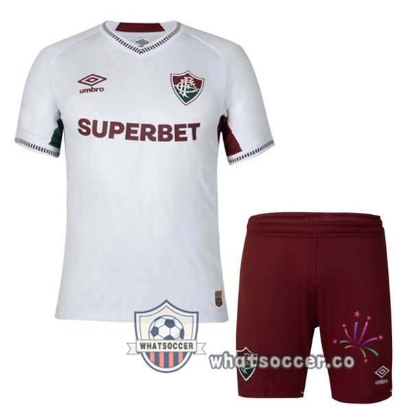 Fluminense Kids Away Soccer Jerseys White 2025-2026
