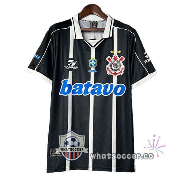 Corinthians Retro Away Black White 1999-2000