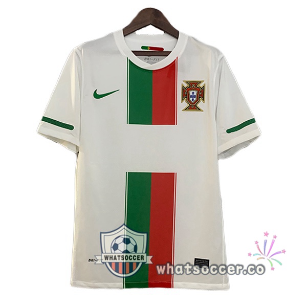 Portugal Retro Away White Red Green 2010