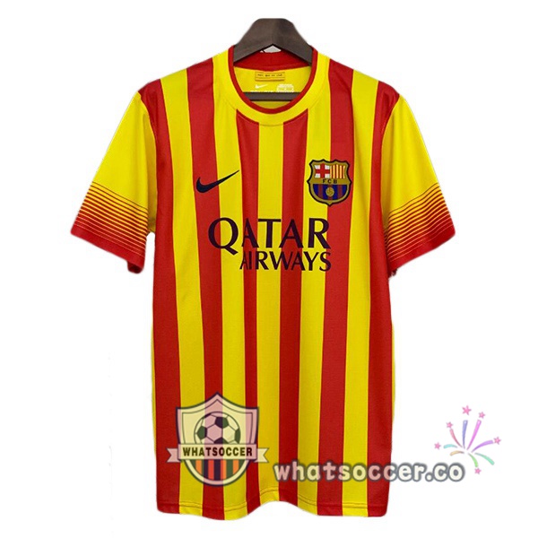 FC Barcelona Retro Away Yellow Red 2013-2014