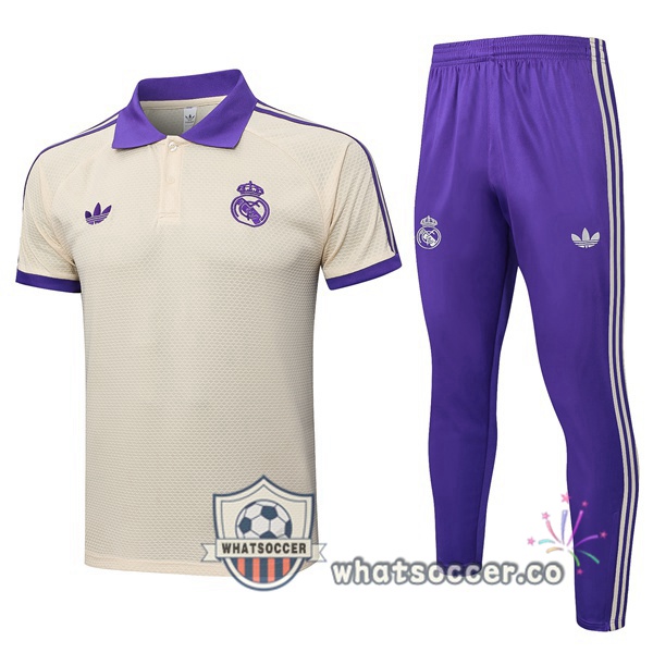 Training Polo Real Madrid + Pants Yellow 2025-2026