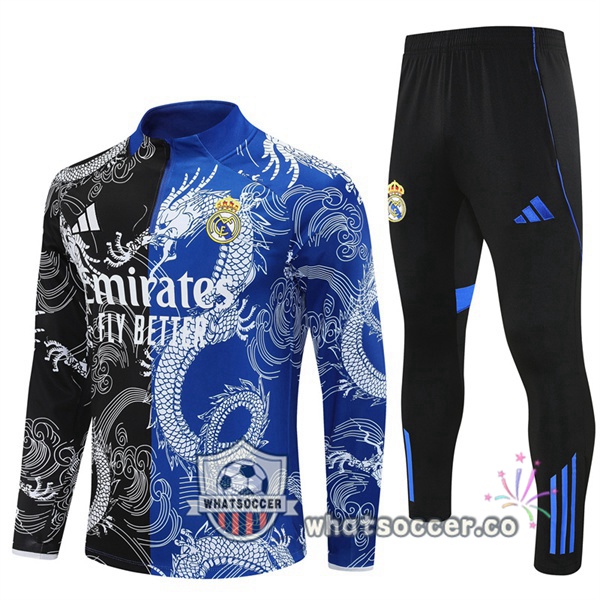 Training Wear Real Madrid Black Blue 2025-2026