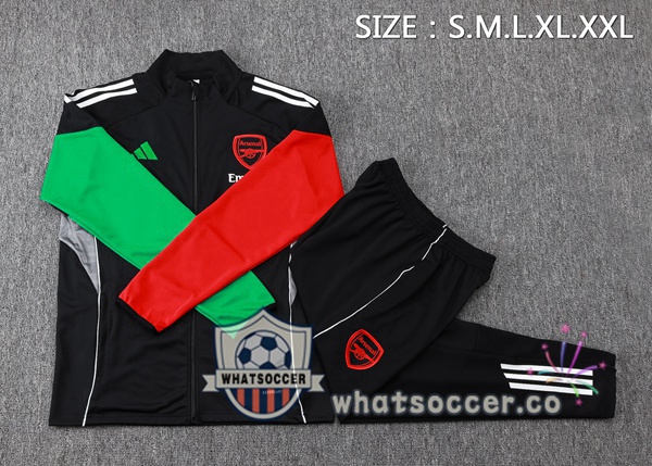 Training Jacket Arsenal Black Red Green 2025-2026