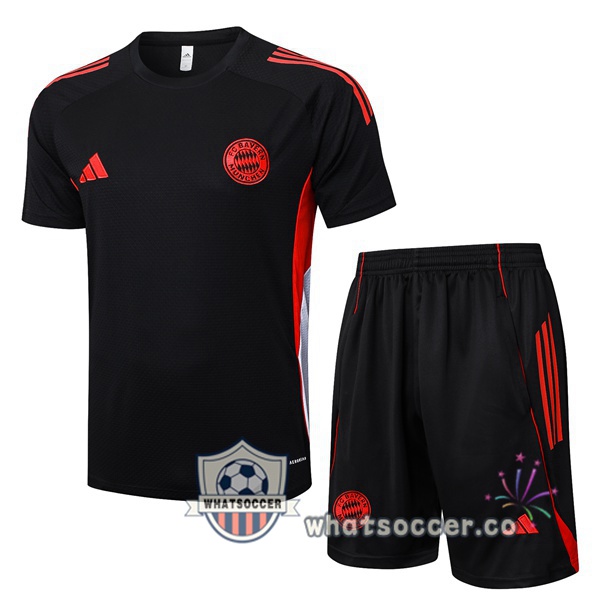 Bayern Munich Training T-Shirts + Shorts Black 2025-2026