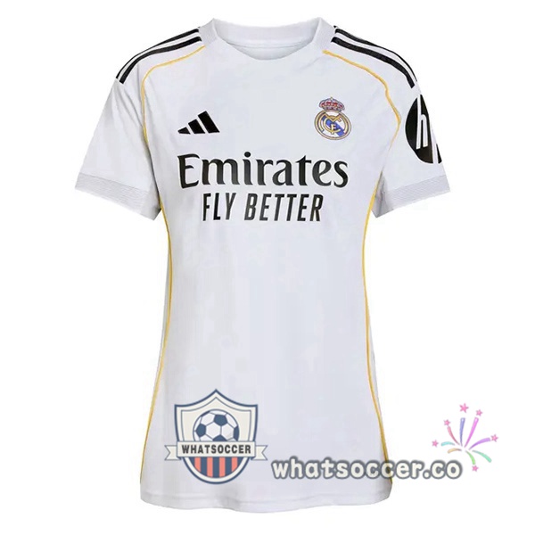 Real Madrid Women Home Soccer Jerseys White 2025-2026