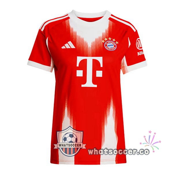 Bayern Munich Women Home Soccer Jerseys Red 2025-2026