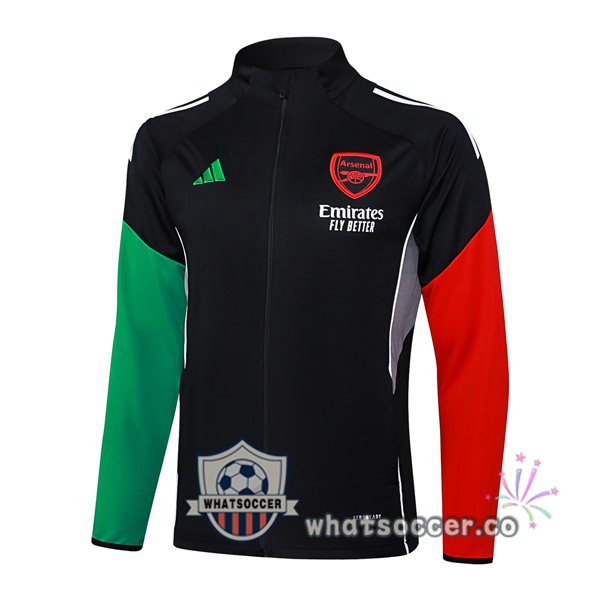 Soccer Jacket Arsenal Black Red Green 2025-2026