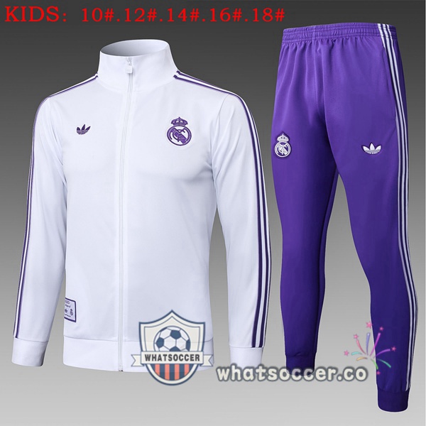 Training Jacket Real Madrid Kids White 2025-2026
