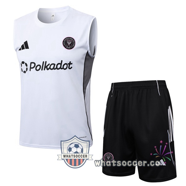 Inter Miami CF Soccer Vest + Shorts White 2025-2026