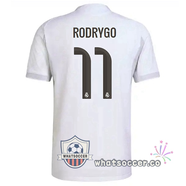 Real Madrid (Rodrygo 11) Home Soccer Jerseys White 2025-2026