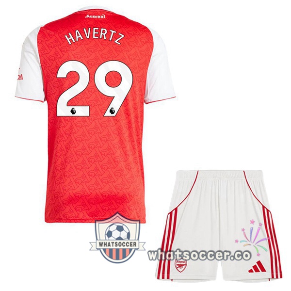 Arsenal (HAGreenZ 29) Kids Home Soccer Jerseys Red White 2025-2026